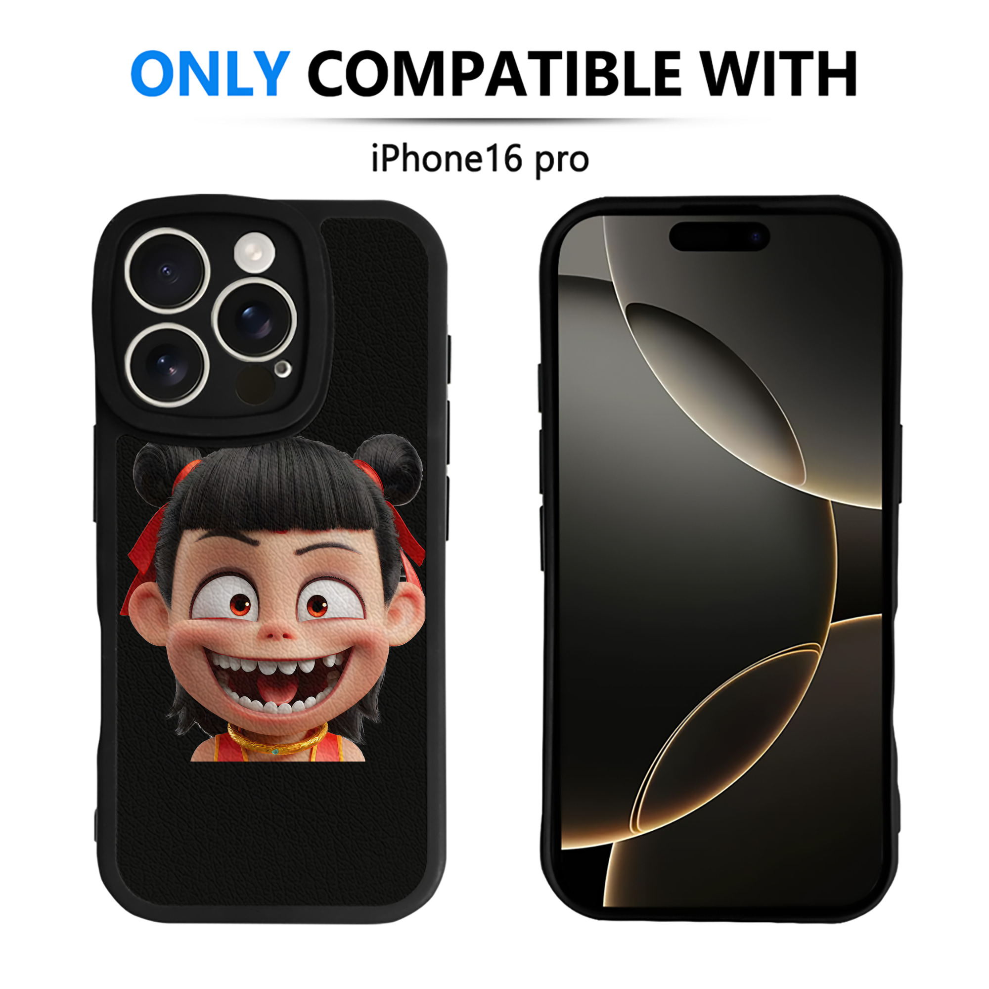 （画像用） Ne Zha 2 ナタ 魔童の大暴れ 【iPhone 16シリーズ対応】シリコンスマホケース（レザー調） 材質：シリコン